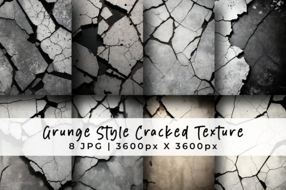 Download Grunge Style Cracked Texture Set - Grunge style Collection