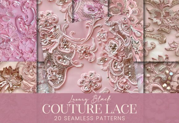 Download Couture Luxury Pink Lace Fashion Fabric - Fashion Collection