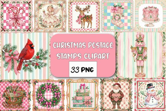 Download Christmas Postage Stamps Clipart - Postage stamps Collection
