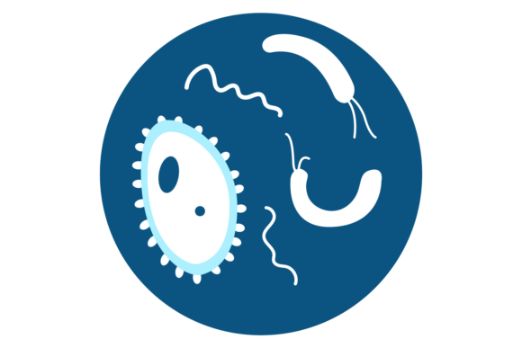 Download Microbes Round Icon. Biology Symbol. Mic - Biology Collection
