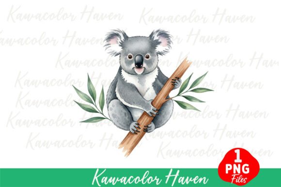 Download Adorable Koala Watercolor Illustration - Premium Bundle