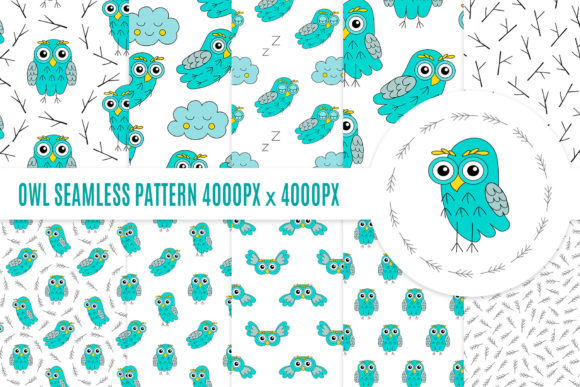Download Owl Seamless Pattern. Forest Bird - Forest bird Collection