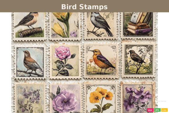 Download Vintage Bird Postage Stamps - Postage stamps Collection