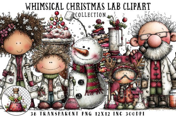 Download Whimsical Christmas Lab Clipart - Lab clipart Collection