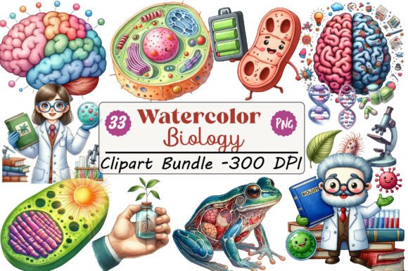 Download Watercolor Biology Clipart - Biology Collection