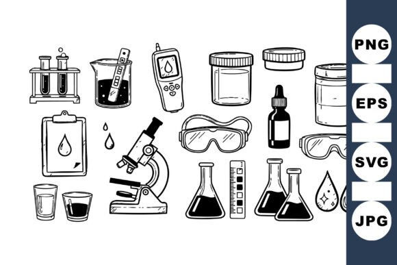 Download Hand Drawn Science Lab Clipart Set - Lab clipart Collection