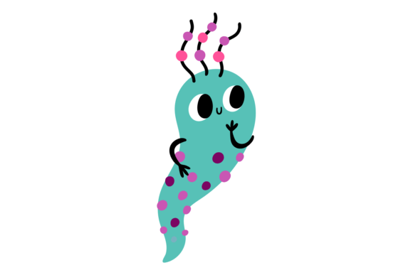 Download Cute Microbe. Biology Cell Mascot. Funny - Biology Collection