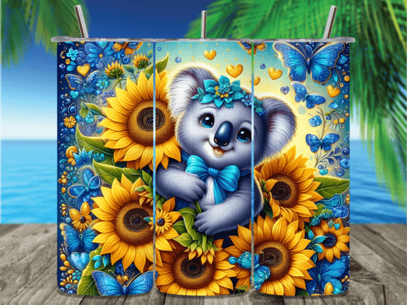 Download Adorable Koala Bear Holding Tumbler Wrap - Premium Bundle
