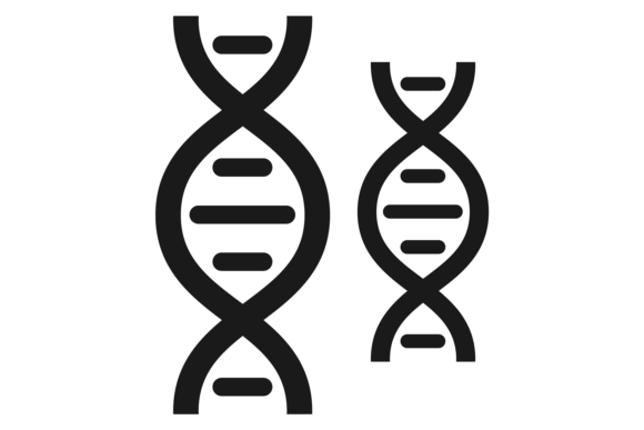 Download Dna Helix Icon. Gene Sign. Black Biology - Biology Collection