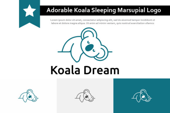 Download Adorable Koala Sleeping Marsupial Logo - Adorable koala Collection