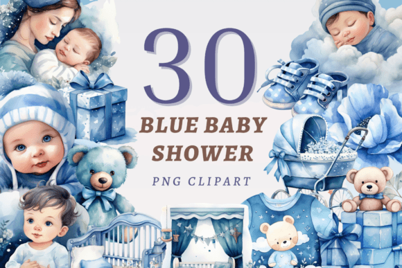 Download Blue Baby Shower PNG Bundle - Baby shower png Collection