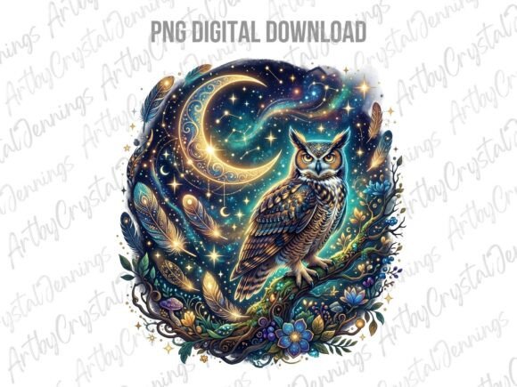 Download Celestial Owl Night Forest Bird PNG - Forest bird Collection